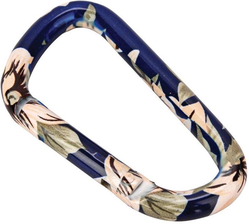 Брелок Карабин Голубой цветок d 8*80мм