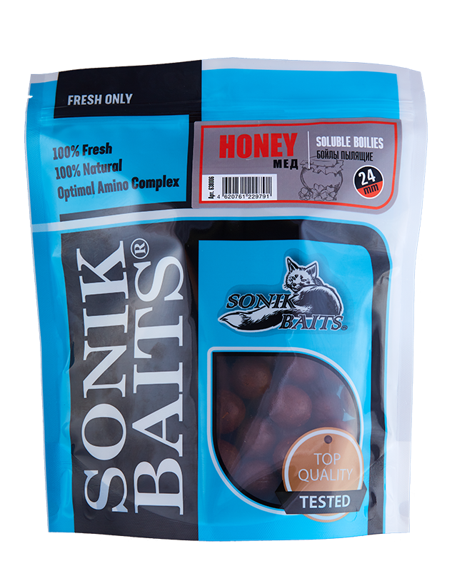 Бойлы пылящие Sonik Baits 24 мм Honey (Мед), 750г